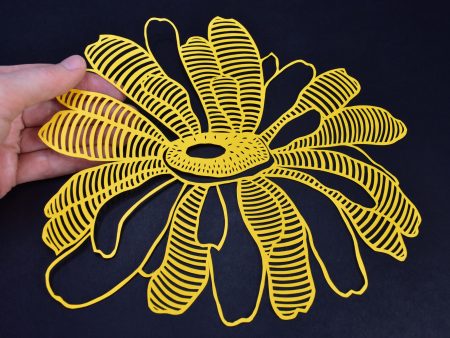 Słonecznik szorstki żółty-wycinanka